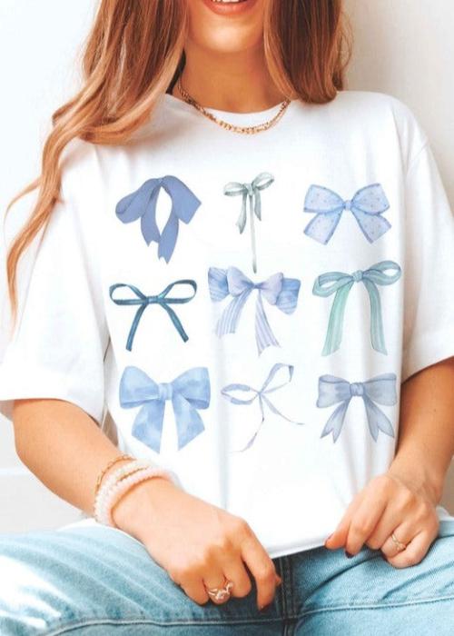 Blue Bows Classic Tee